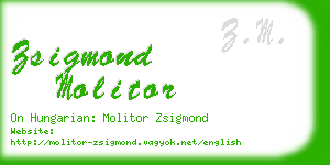zsigmond molitor business card